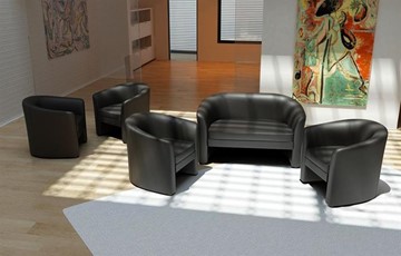 Офисный диван двухместный Крон, экокожа в Биробиджане - предосмотр 1